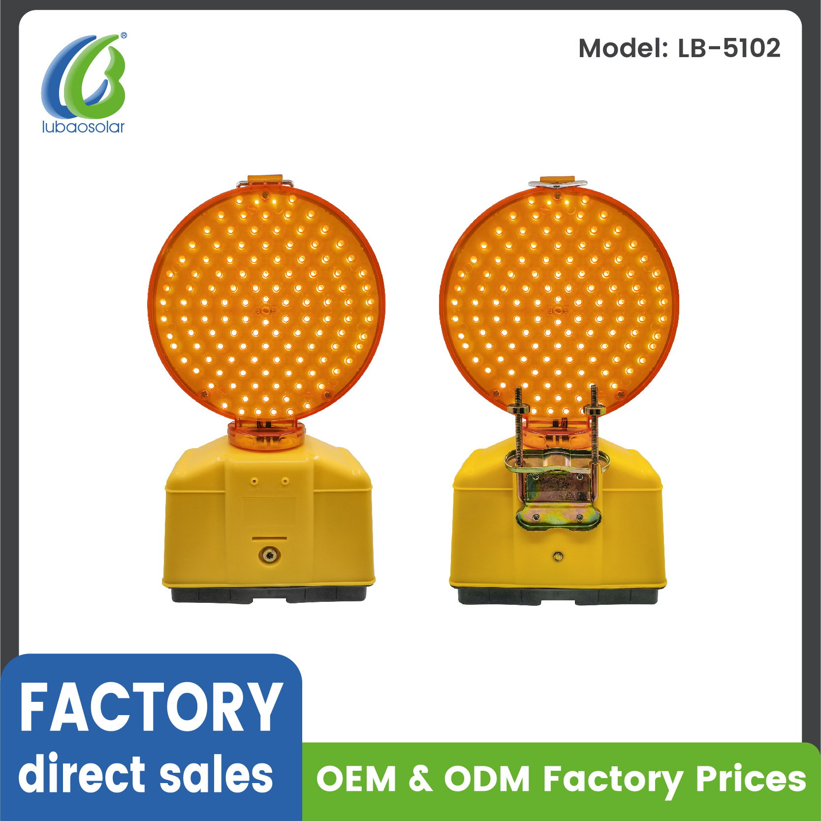Night barricade warning light, road flare and road stud-LUBAO